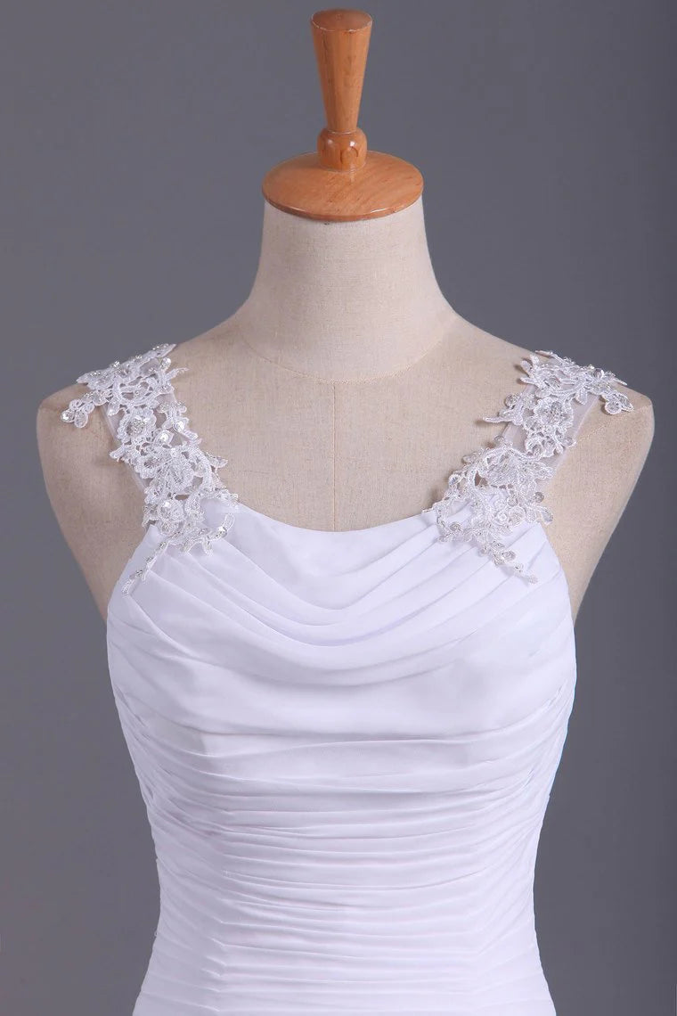 Party Dresses Straps Mermaid/Trumpet Ruffled Bodice Beaded Open Back